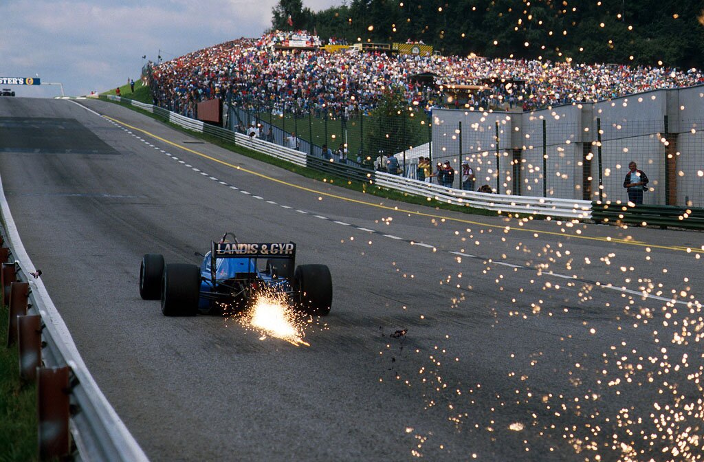 Alex Caffi at the 1987 Austrian Grand Prix